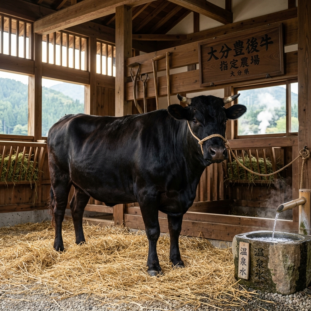 An Award-Winning Bungo Beef Cow in Oita