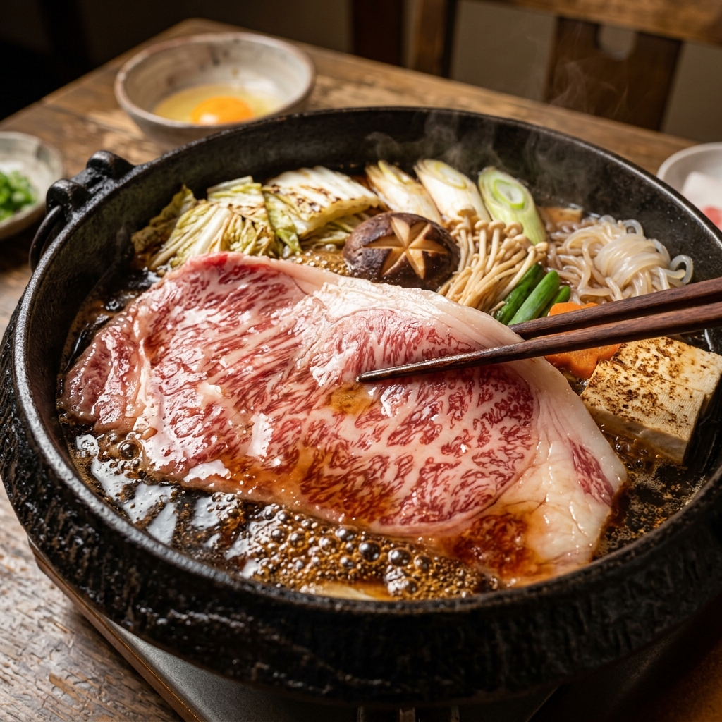 Chiya Beef prepared as Classic Sukiyaki