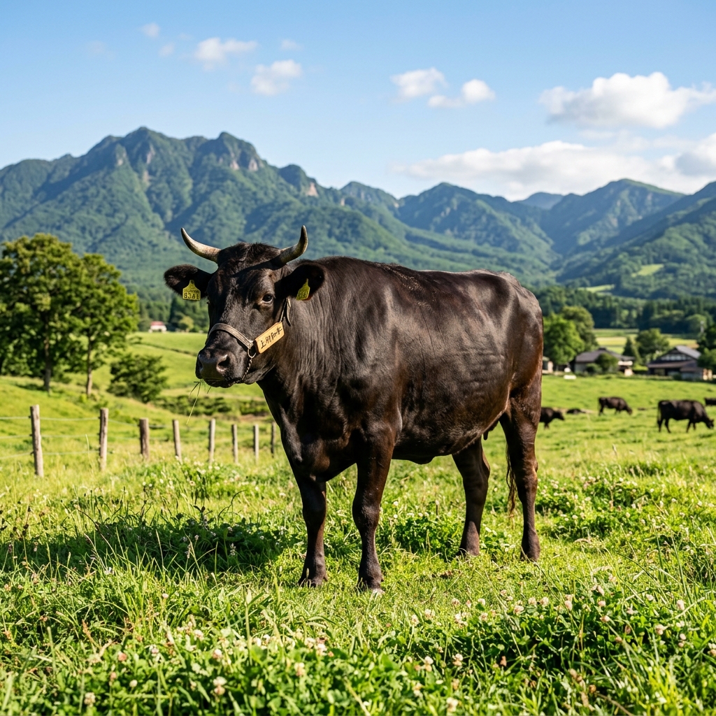 A Pristine Joshu Wagyu Cow in Gunma