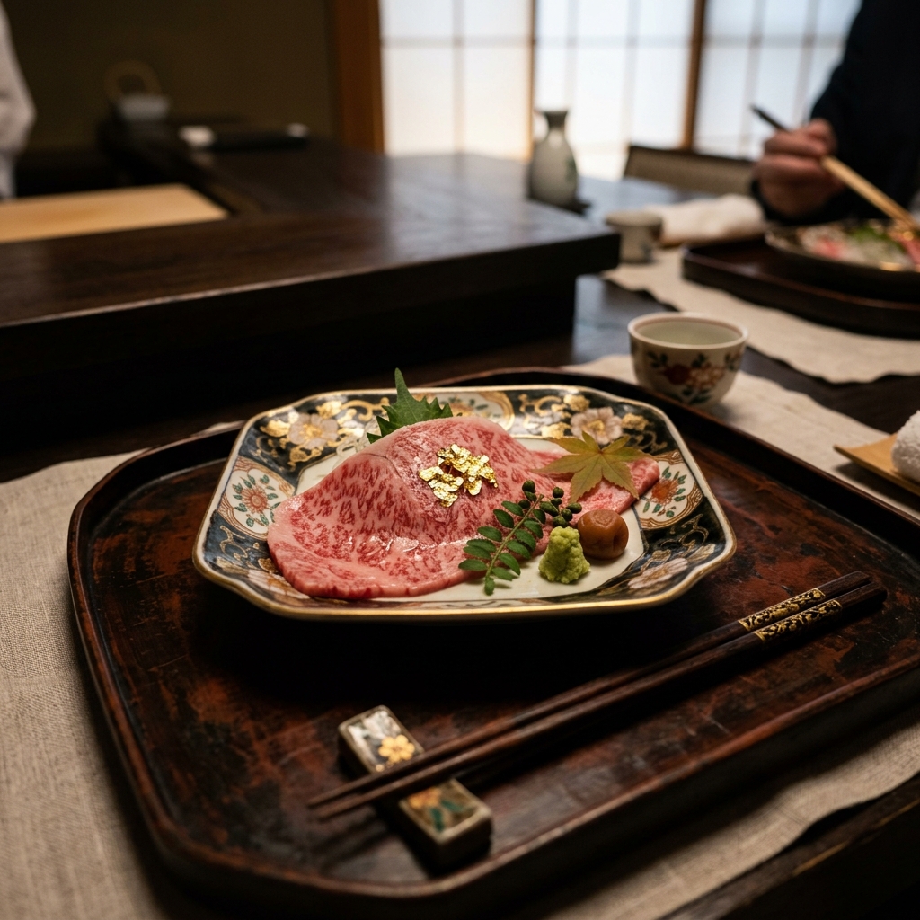 An Elegant Plating of Kyoto Beef Niku Kappo