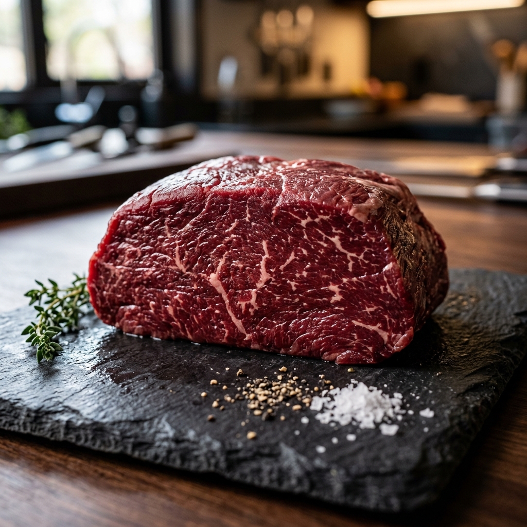 The Deep Red Meat of Mishima Beef