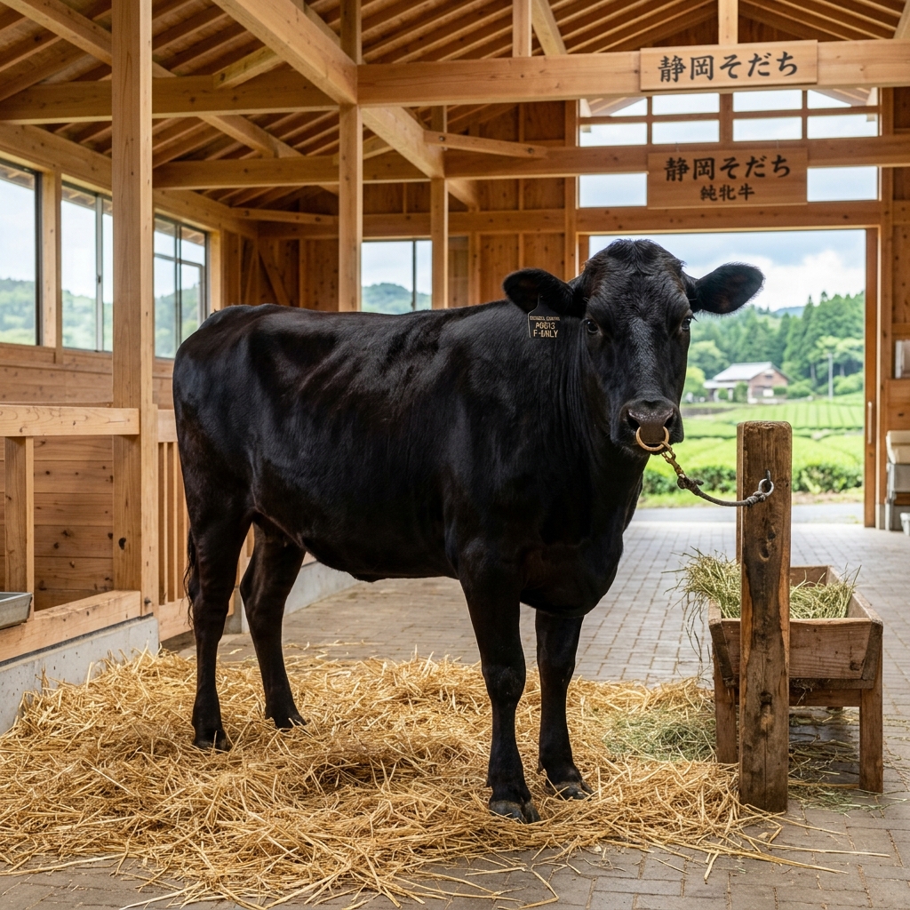 A Calm, Female Shizuoka Sodachi Cow