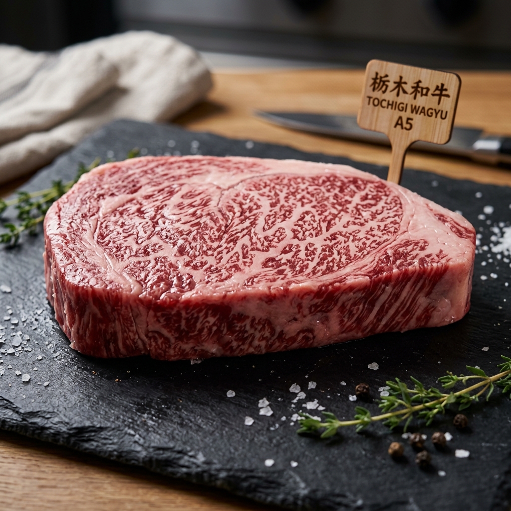 A Beautiful Cut of Tochigi Wagyu Steak