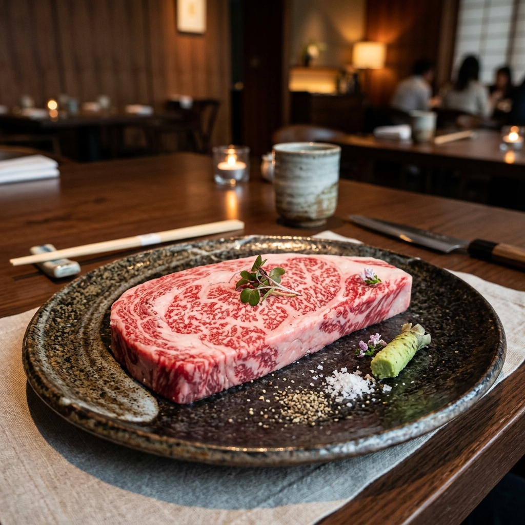 An Exquisite, Masterfully Marbled Cut of Tokyo Beef