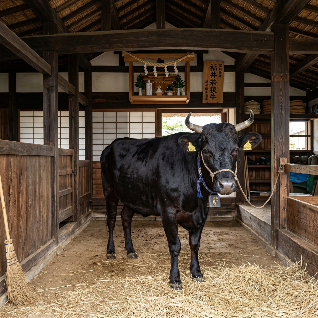A Beautifully Maintained Wakasa Wagyu Cow