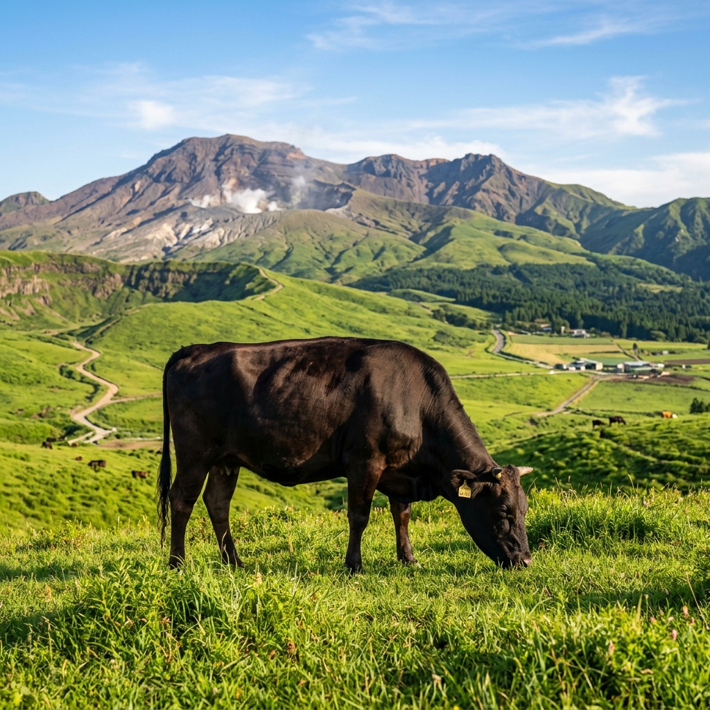 An Elite Black-Haired Wagyu Cow Raised under Strict Association Standards