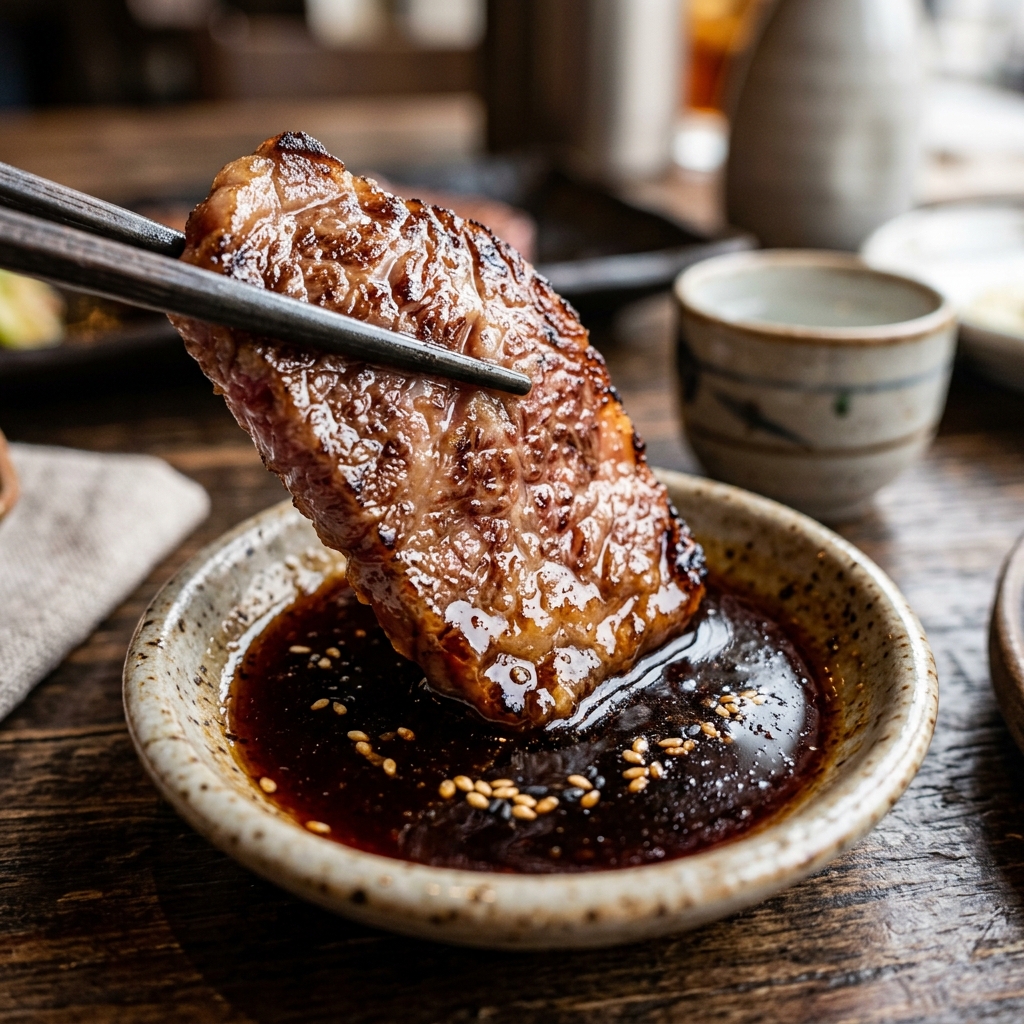 The Molecular Gastronomy of "Tare": How Soy Sauce, Mirin, and Wagyu Juices Create Perfect Umami Fusion