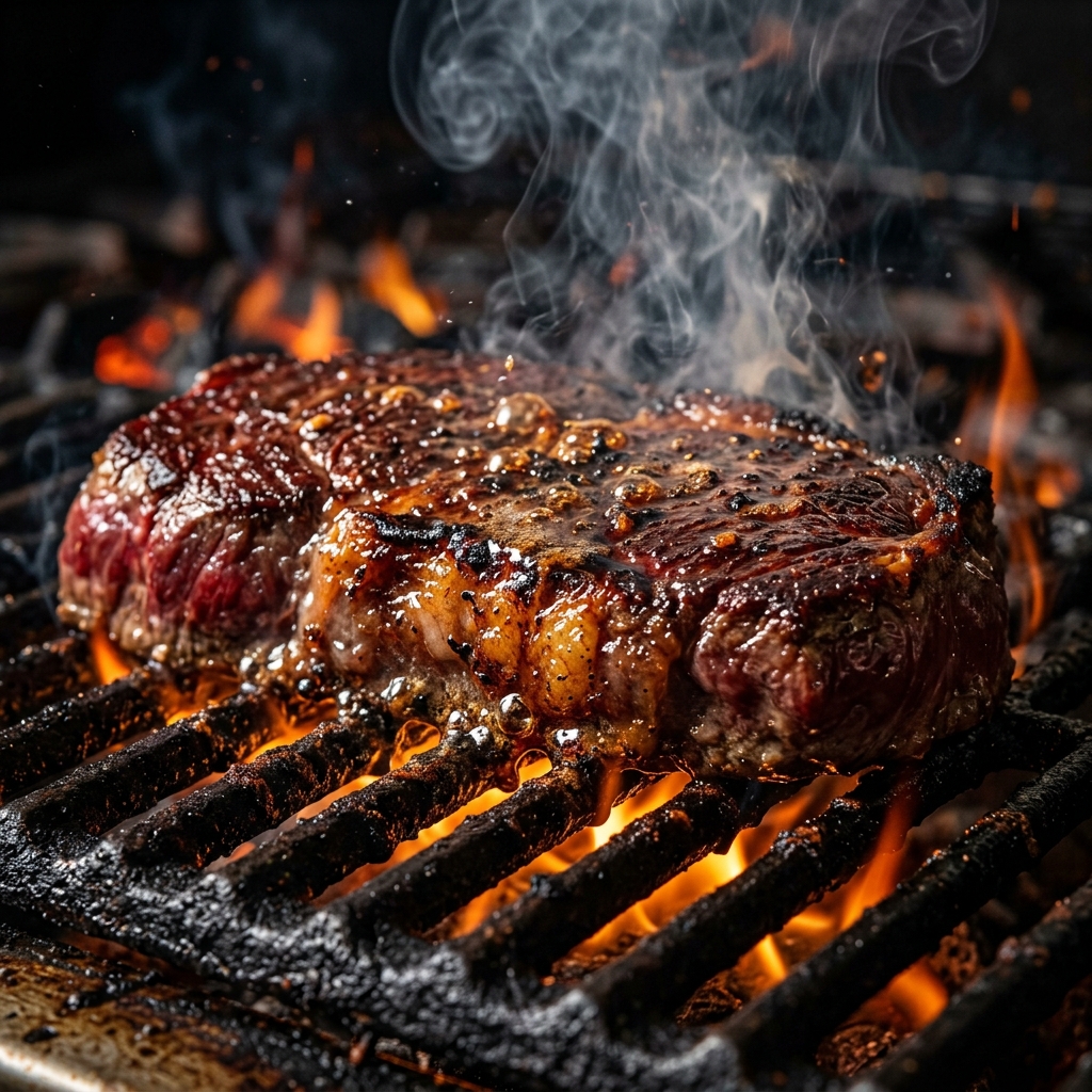 The Violent, Deeply Savory Maillard Reaction on a Pure Red Meat Steak